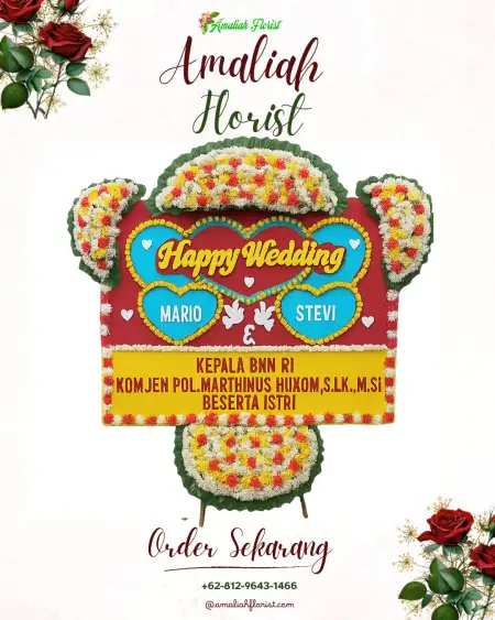 Papan Bunga Pernikahan Sidokare